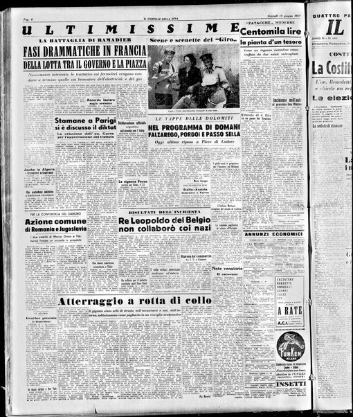 Il giornale della sera : quotidiano indipendente di informazioni