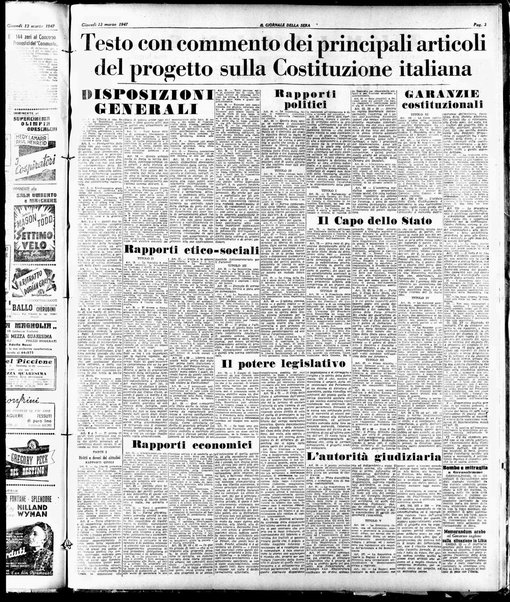 Il giornale della sera : quotidiano indipendente di informazioni