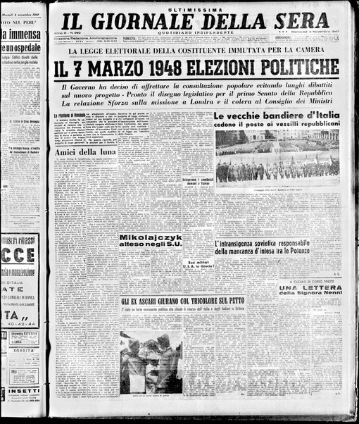 Il giornale della sera : quotidiano indipendente di informazioni