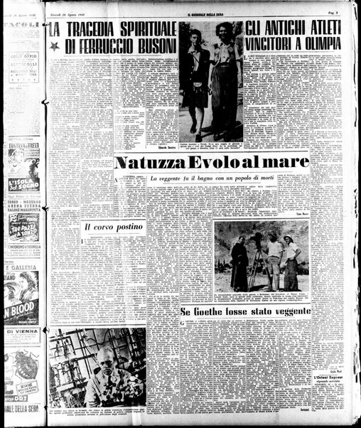 Il giornale della sera : quotidiano indipendente di informazioni