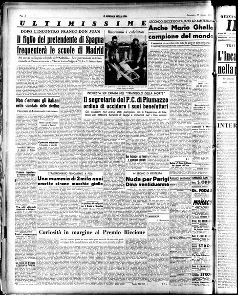 Il giornale della sera : quotidiano indipendente di informazioni