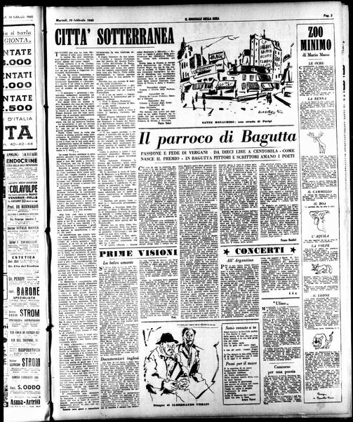 Il giornale della sera : quotidiano indipendente di informazioni