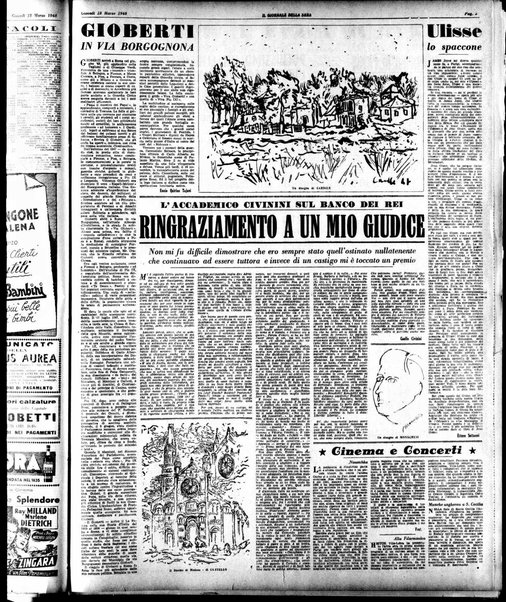 Il giornale della sera : quotidiano indipendente di informazioni