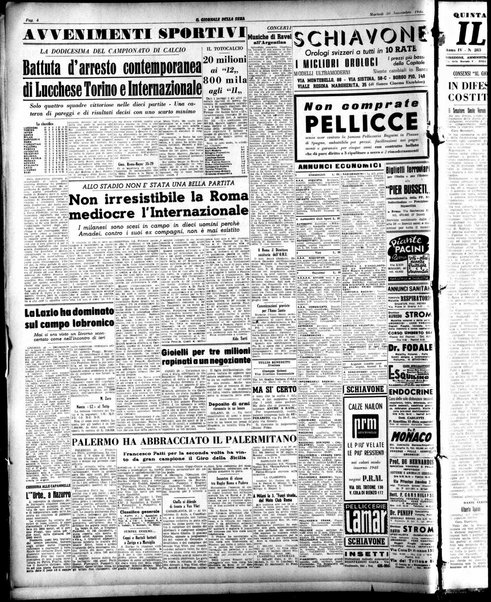 Il giornale della sera : quotidiano indipendente di informazioni