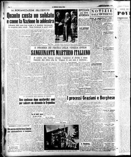 Il giornale della sera : quotidiano indipendente di informazioni