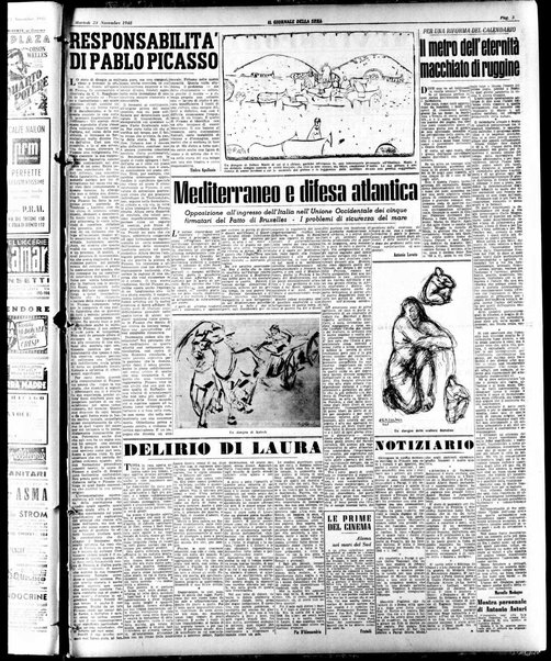 Il giornale della sera : quotidiano indipendente di informazioni