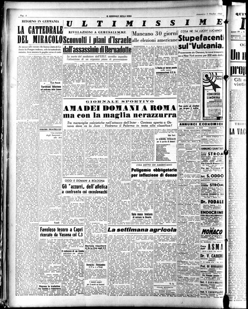 Il giornale della sera : quotidiano indipendente di informazioni