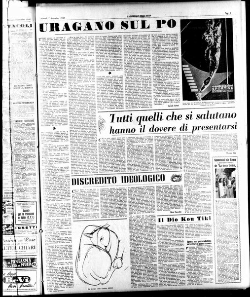 Il giornale della sera : quotidiano indipendente di informazioni