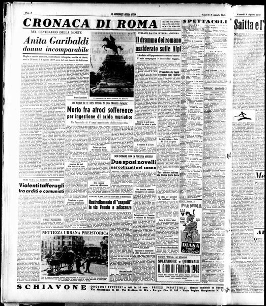 Il giornale della sera : quotidiano indipendente di informazioni