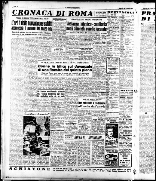 Il giornale della sera : quotidiano indipendente di informazioni