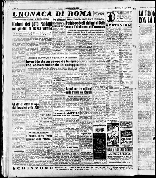 Il giornale della sera : quotidiano indipendente di informazioni