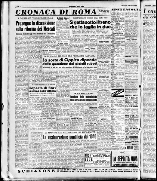 Il giornale della sera : quotidiano indipendente di informazioni