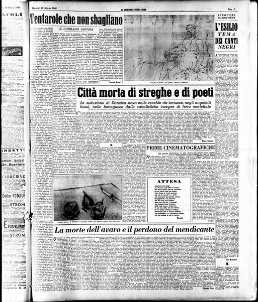 Il giornale della sera : quotidiano indipendente di informazioni