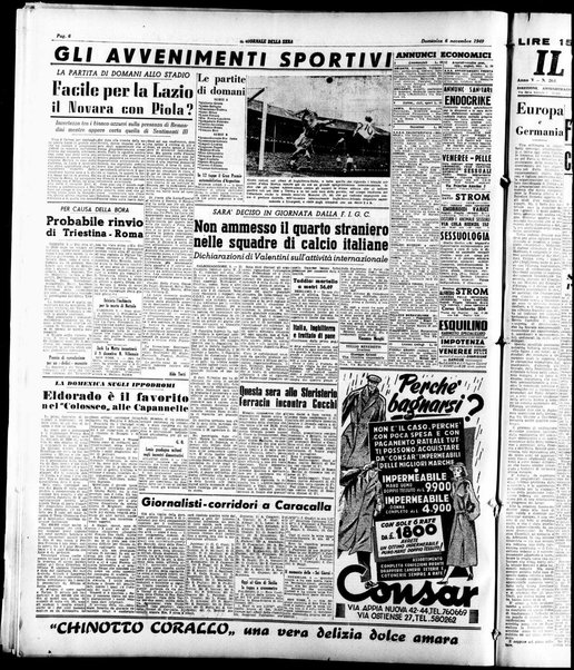 Il giornale della sera : quotidiano indipendente di informazioni