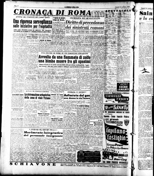 Il giornale della sera : quotidiano indipendente di informazioni