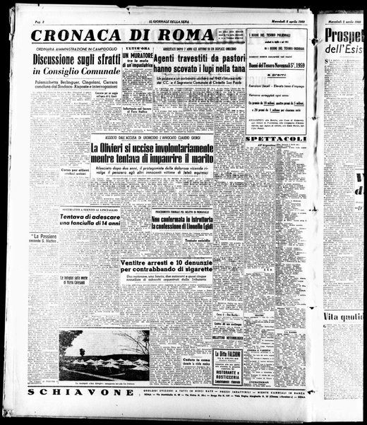 Il giornale della sera : quotidiano indipendente di informazioni