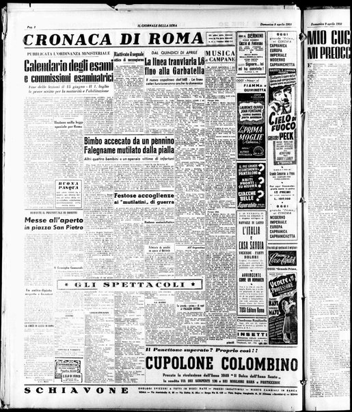 Il giornale della sera : quotidiano indipendente di informazioni