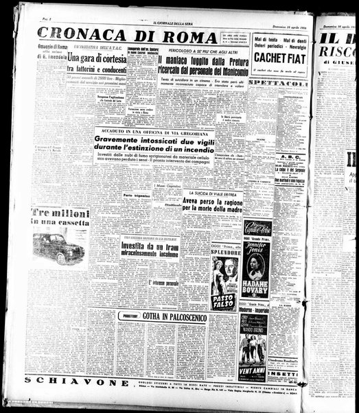 Il giornale della sera : quotidiano indipendente di informazioni