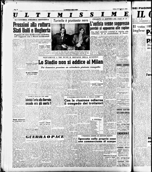 Il giornale della sera : quotidiano indipendente di informazioni