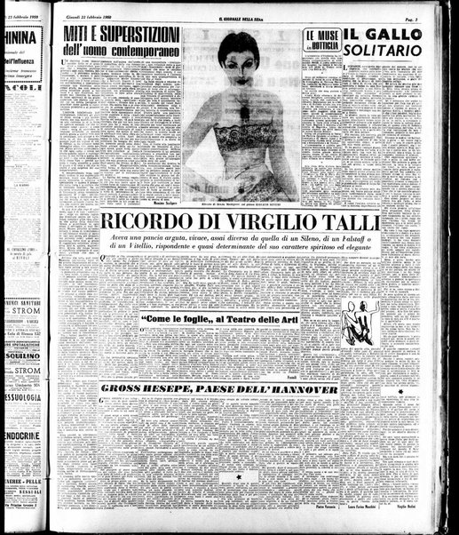 Il giornale della sera : quotidiano indipendente di informazioni