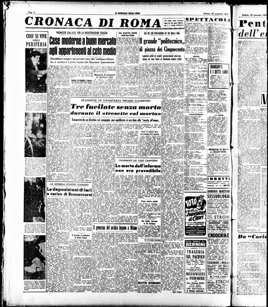 Il giornale della sera : quotidiano indipendente di informazioni