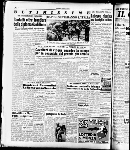 Il giornale della sera : quotidiano indipendente di informazioni