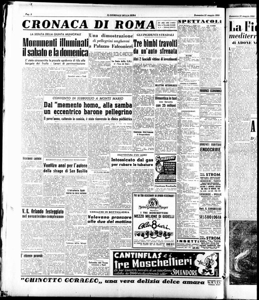 Il giornale della sera : quotidiano indipendente di informazioni