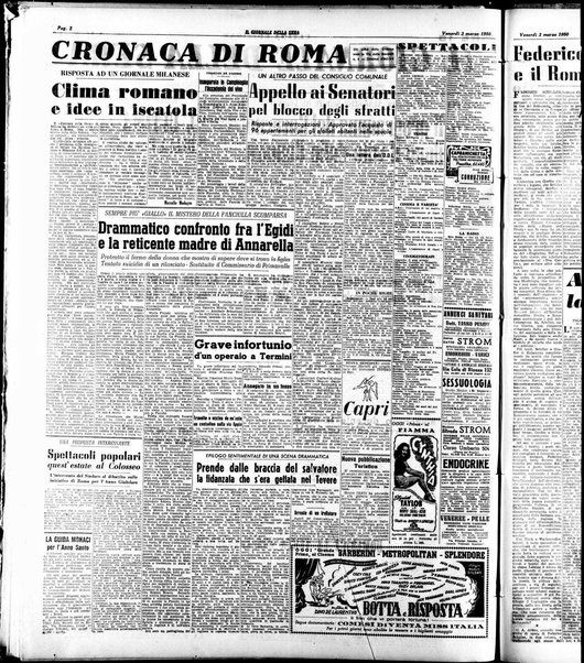 Il giornale della sera : quotidiano indipendente di informazioni