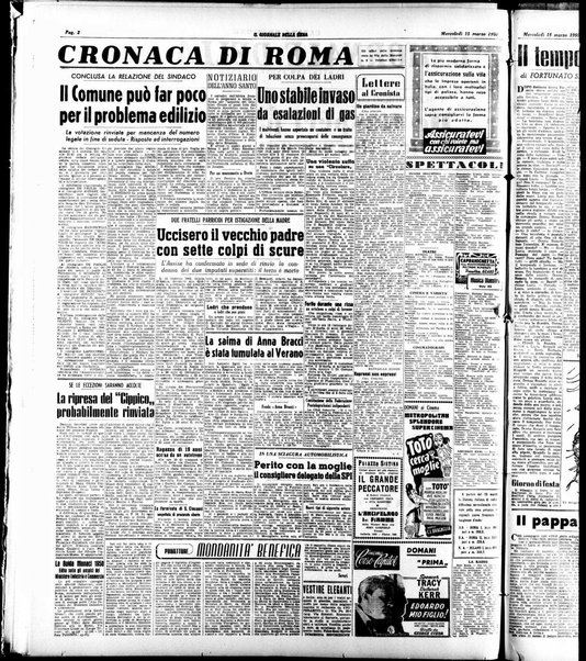 Il giornale della sera : quotidiano indipendente di informazioni