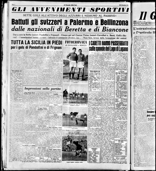 Il giornale della sera : quotidiano indipendente di informazioni