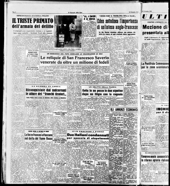 Il giornale della sera : quotidiano indipendente di informazioni