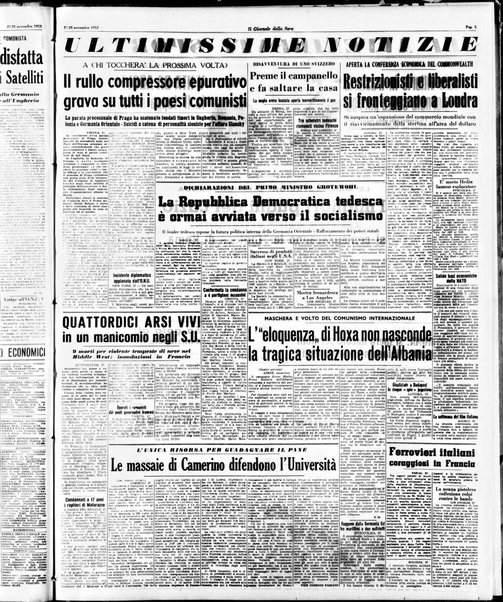 Il giornale della sera : quotidiano indipendente di informazioni