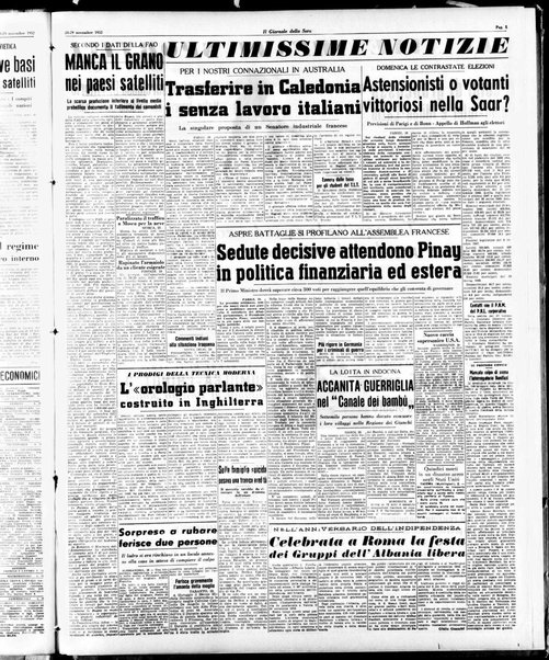 Il giornale della sera : quotidiano indipendente di informazioni