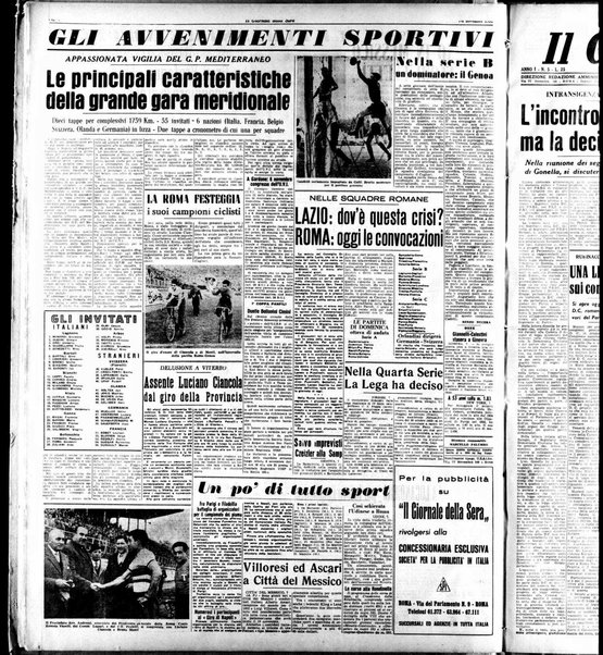 Il giornale della sera : quotidiano indipendente di informazioni