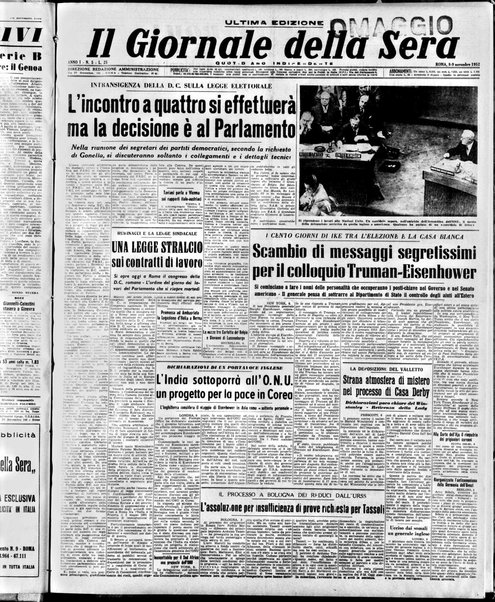 Il giornale della sera : quotidiano indipendente di informazioni