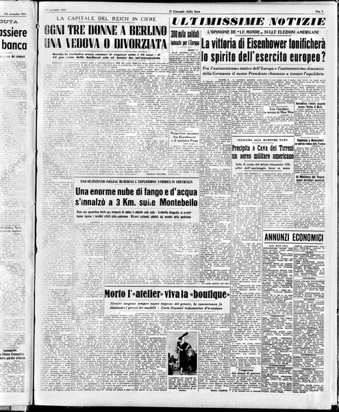 Il giornale della sera : quotidiano indipendente di informazioni