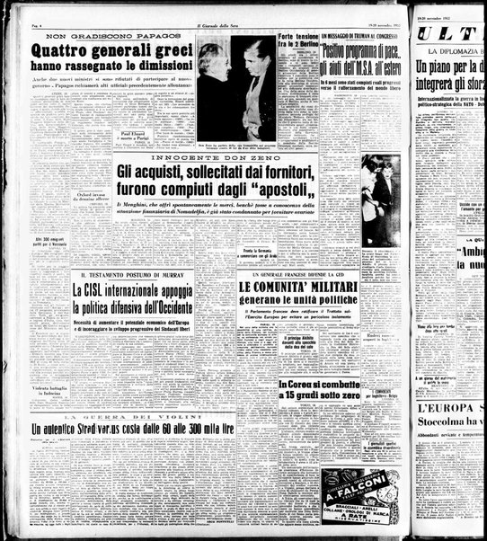 Il giornale della sera : quotidiano indipendente di informazioni