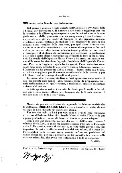 Giornale di batteriologia e immunologia bollettino clinico ed amministrativo dell'Ospedale Maria Vittoria