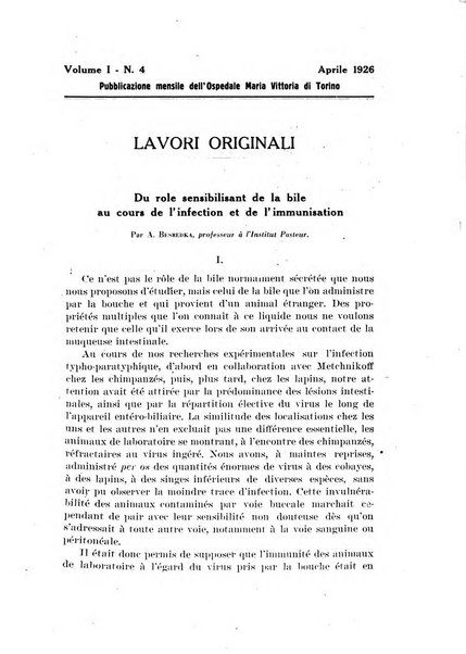 Giornale di batteriologia e immunologia bollettino clinico ed amministrativo dell'Ospedale Maria Vittoria