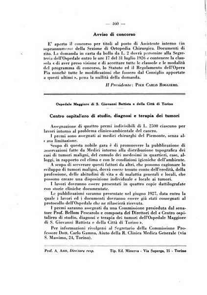 Giornale di batteriologia e immunologia bollettino clinico ed amministrativo dell'Ospedale Maria Vittoria