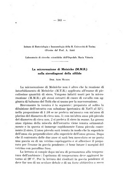 Giornale di batteriologia e immunologia bollettino clinico ed amministrativo dell'Ospedale Maria Vittoria