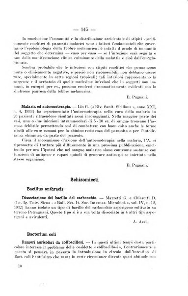 Giornale di batteriologia e immunologia bollettino clinico ed amministrativo dell'Ospedale Maria Vittoria