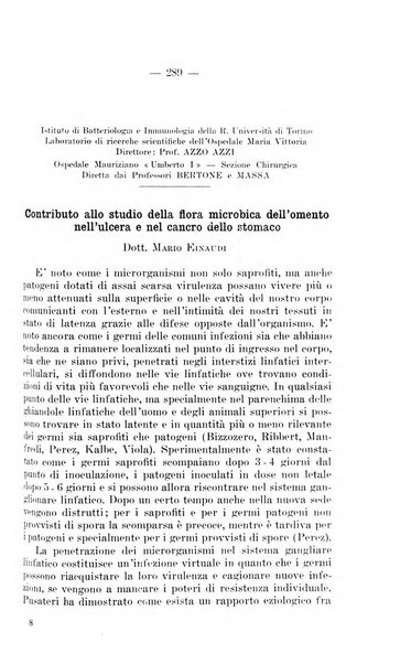 Giornale di batteriologia e immunologia bollettino clinico ed amministrativo dell'Ospedale Maria Vittoria