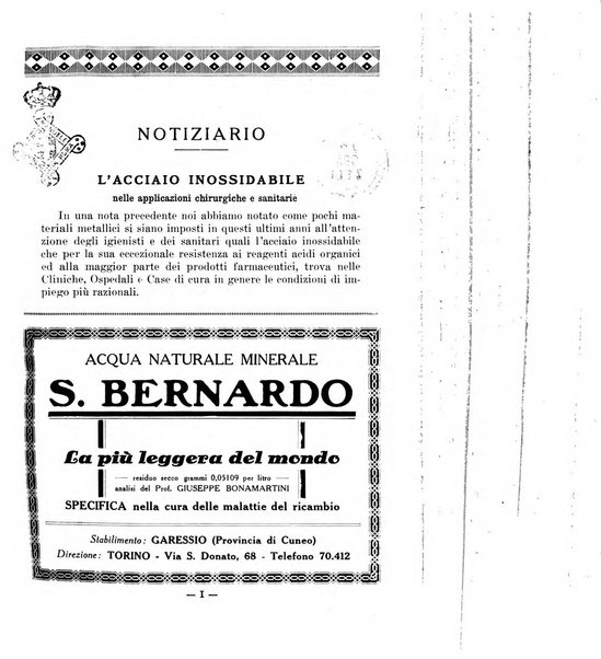 Giornale di batteriologia e immunologia bollettino clinico ed amministrativo dell'Ospedale Maria Vittoria