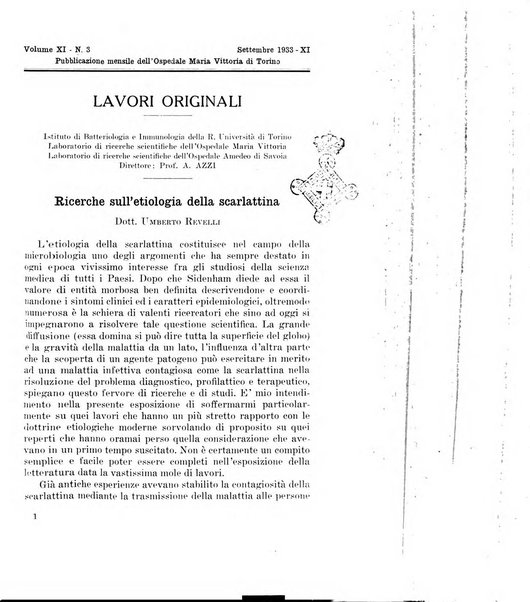 Giornale di batteriologia e immunologia bollettino clinico ed amministrativo dell'Ospedale Maria Vittoria