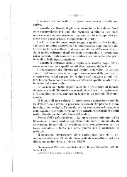 Giornale di batteriologia e immunologia bollettino clinico ed amministrativo dell'Ospedale Maria Vittoria