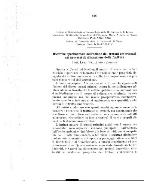 Giornale di batteriologia e immunologia bollettino clinico ed amministrativo dell'Ospedale Maria Vittoria