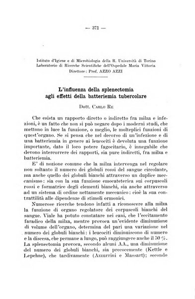 Giornale di batteriologia e immunologia bollettino clinico ed amministrativo dell'Ospedale Maria Vittoria