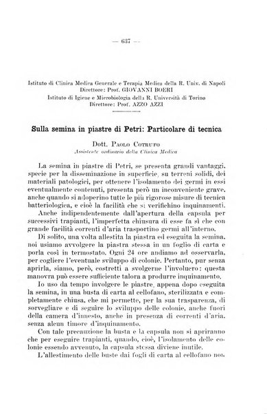 Giornale di batteriologia e immunologia bollettino clinico ed amministrativo dell'Ospedale Maria Vittoria