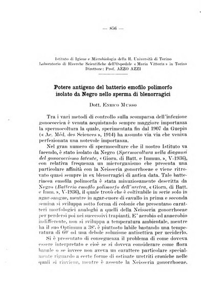 Giornale di batteriologia e immunologia bollettino clinico ed amministrativo dell'Ospedale Maria Vittoria